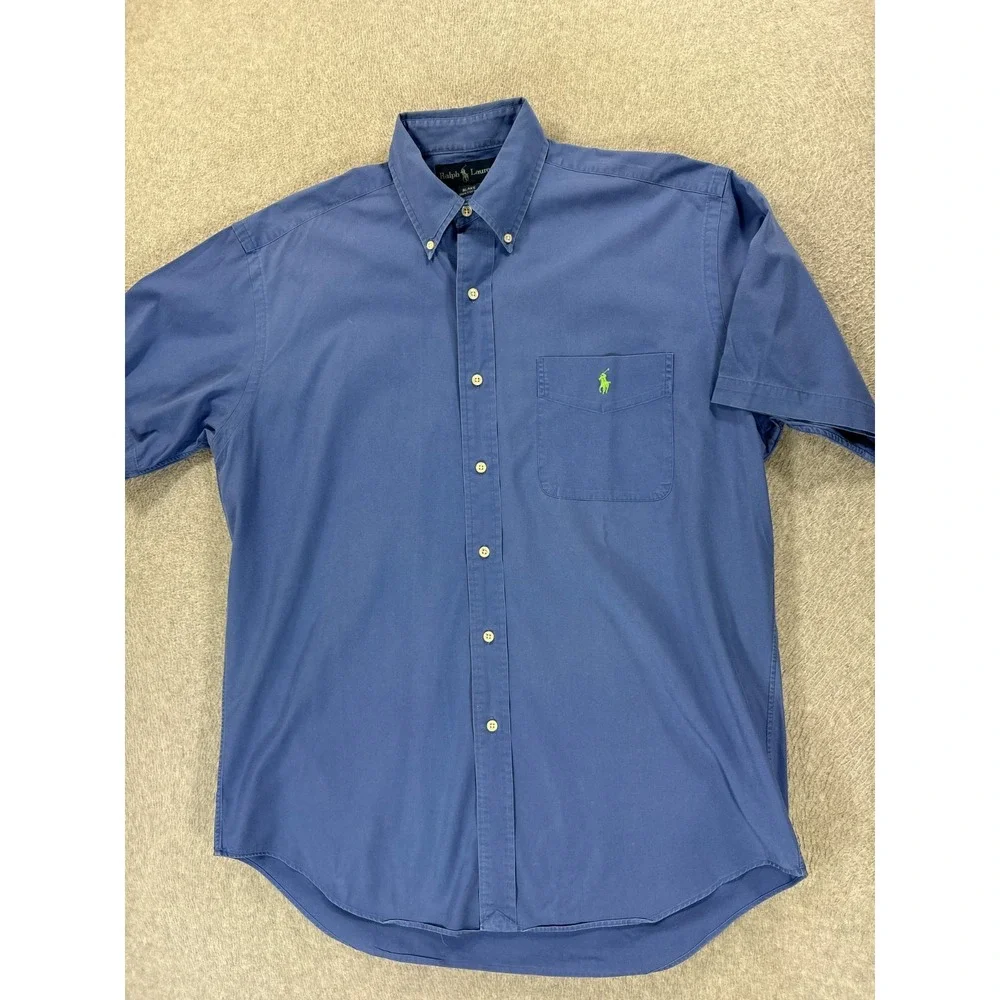 Polo Ralph Lauren BLAKE Cotton Short Sleeve Button Down Shirt (Men's Medium)